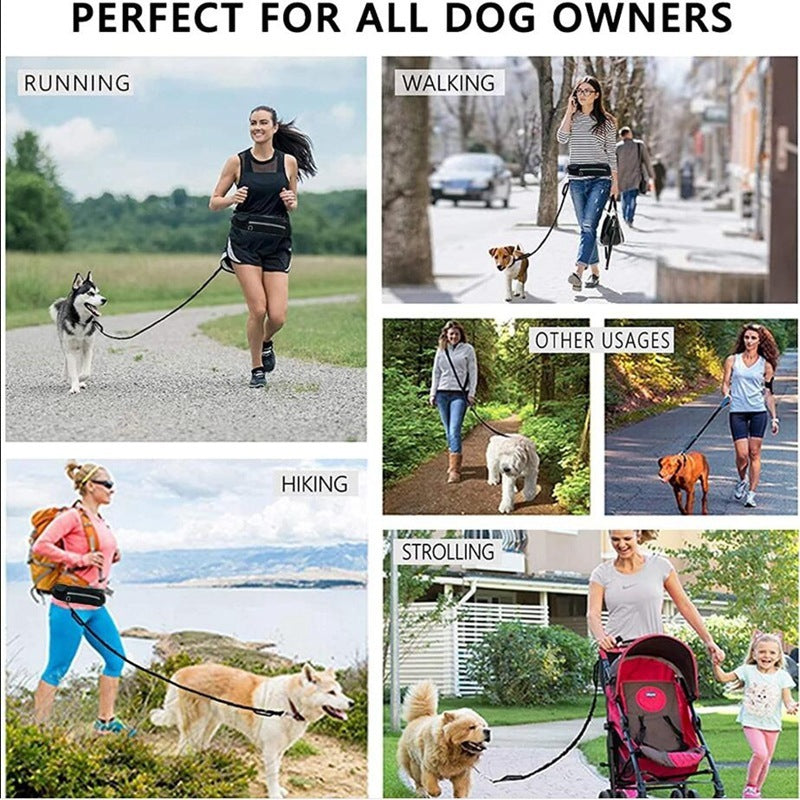 Hands Free Dog Leash with Hands-fee Strap - Daily Pawfection