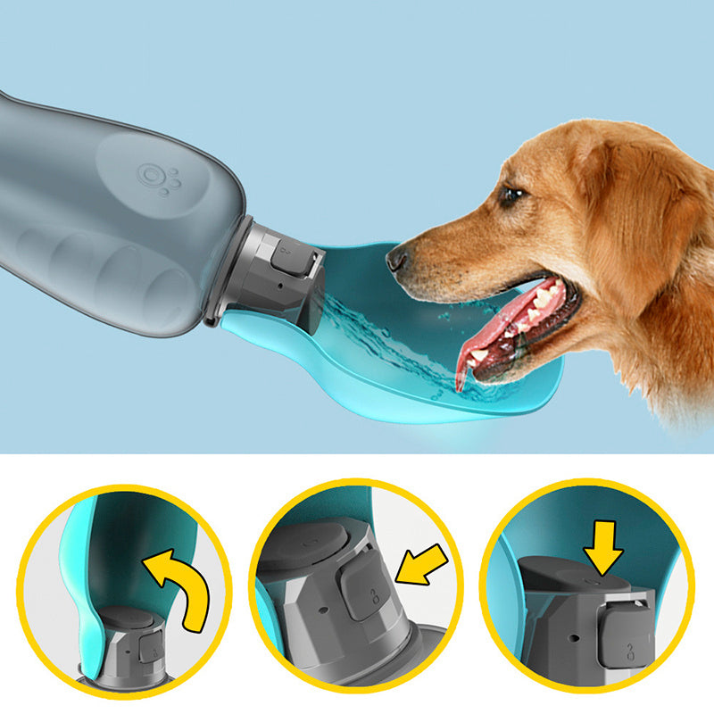 Portable Dog Drinking Bottle with Easy One-Hand Operation - Daily Pawfection